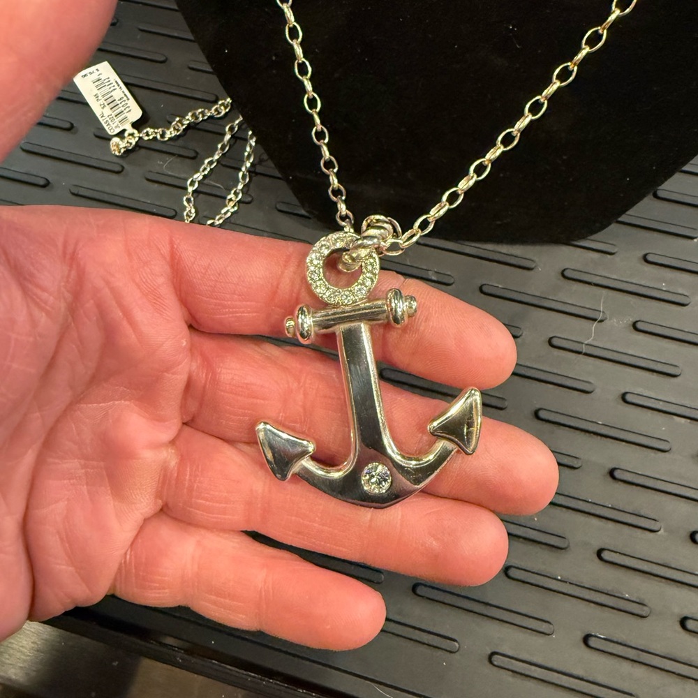 NWT Brighton Silver Anchor Pendant Necklace